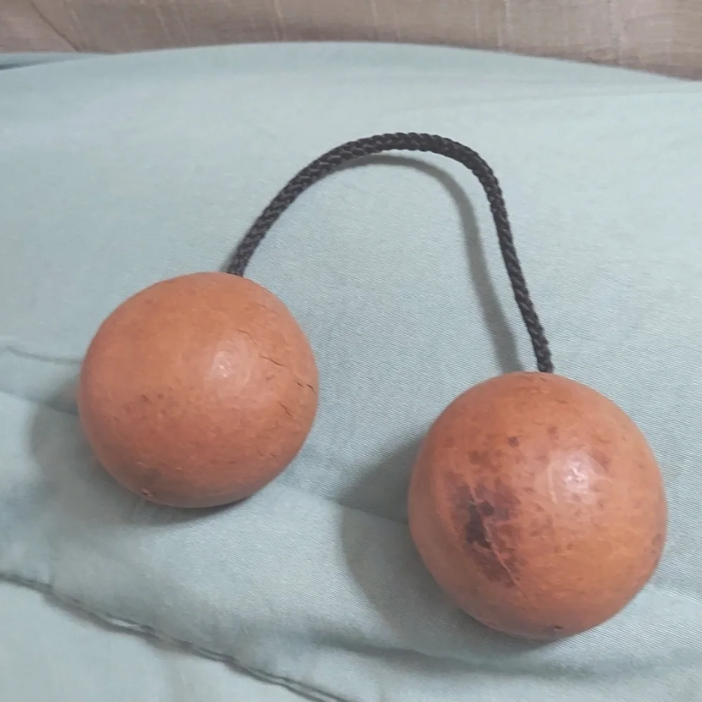 Authentic Handcrafted Aslatua Gourd Percussion Instrument Toy Art Africa Ghana